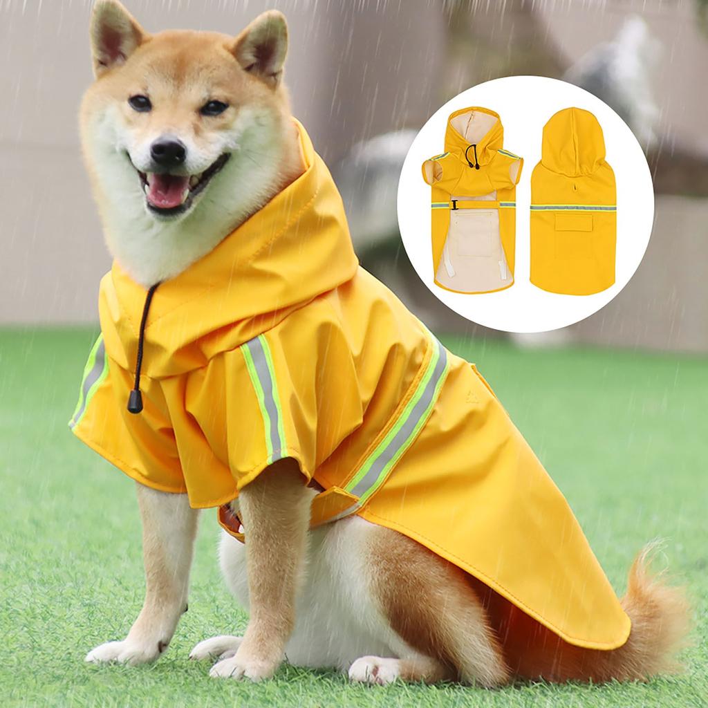 Pet Raincoat Fashion Reflective Waterproof Pet Winter Raincoat Dog Medium Large Dog