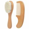 1/2pcs Infant Comb Baby Hairbrush Wooden Hair Bath Brush Portable Head Massager  Newborn Baby