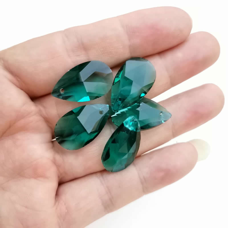 Wholesale lots Faceted Hole Crystal Glass rhinestones Teardrop loose beads jewelry Jewelry beads accessories 8X12/10X14m