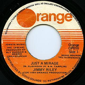 7inch Record JIMMY RILEY Just A Mirage The Love I Saw In Yo OP010 Orange 1984 Jamaica Reggae Ska Dub Used