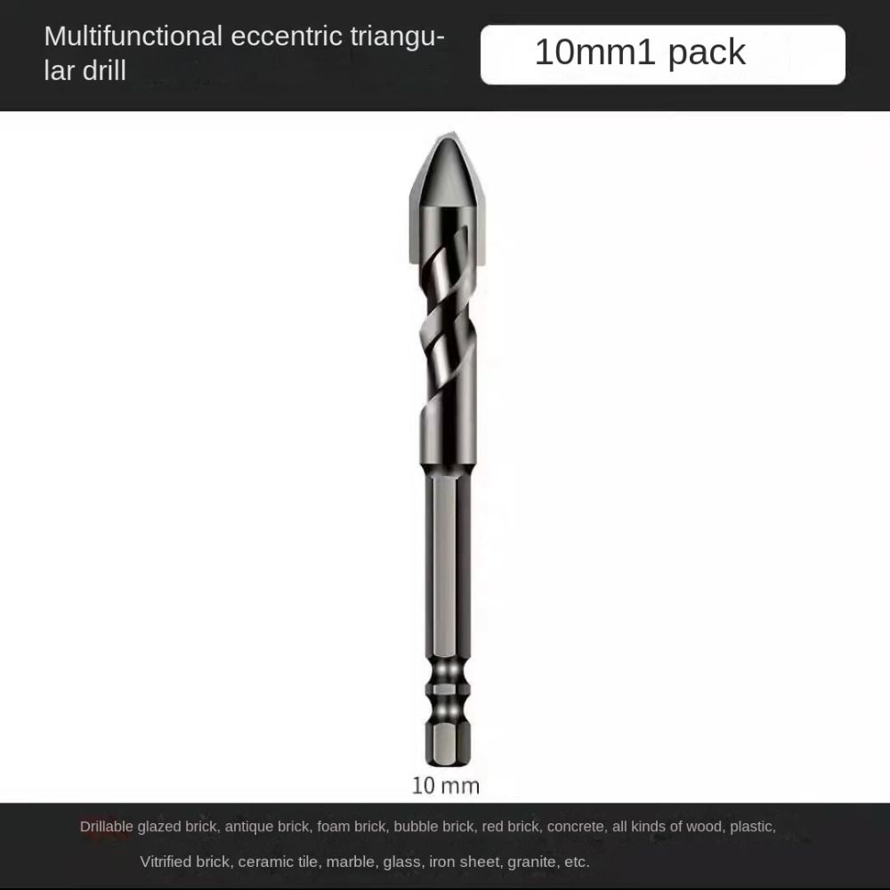 Высокопрочное эксцентриковое сверло с косой головкой, многофункциональное треугольное сверло для плитки, набор сверл, инструменты с шестигранным хвостовиком
