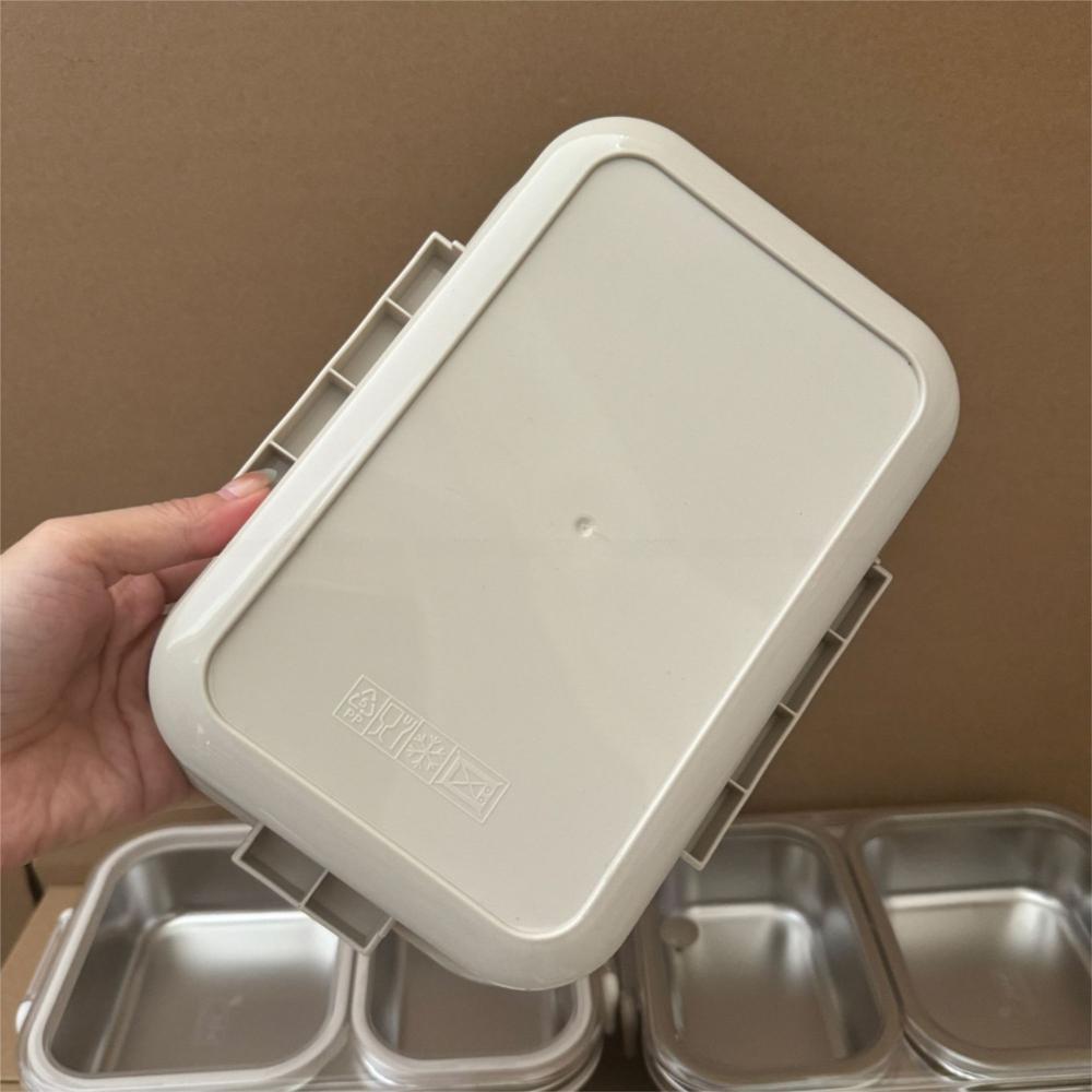 Stainless Steel Lunch Box Divided Food Storage Box Portable Food Container School/Office