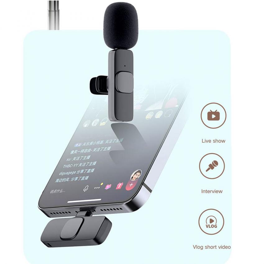 Wireless Lapel Microphone One Tow Two Outdoor Mobile Phone Live Radio High Quality Noise Reduction Lapel Microphone