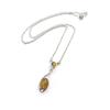 Les Trésors De Lily [N2814] - Silver Necklace 'Inspiration' Amber (rhodium-plated) - 28x9 Mm
