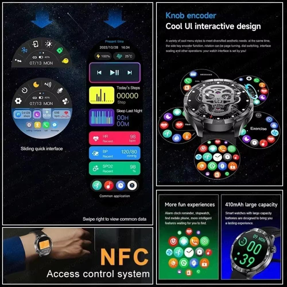 2025 Новые оригинальные умные часы PLUS AMOLED экран многофункциональный GPS компас NFC пульсометр сон BT вызов умные часы