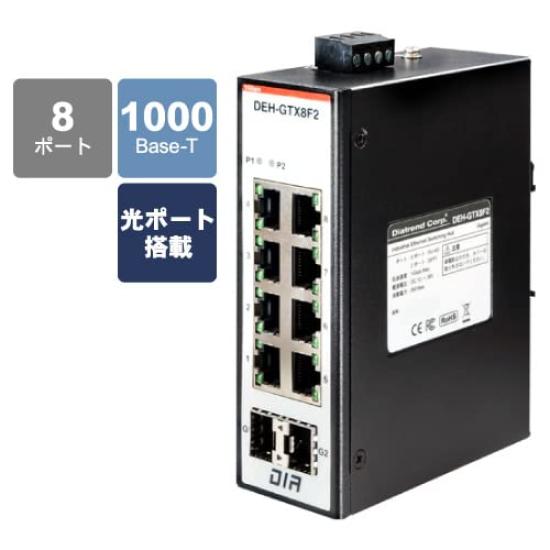 Industrial Ethernet Switching Hub Gigabit Type with SFP Port DEH-GTX8F2(LX10B15-w)