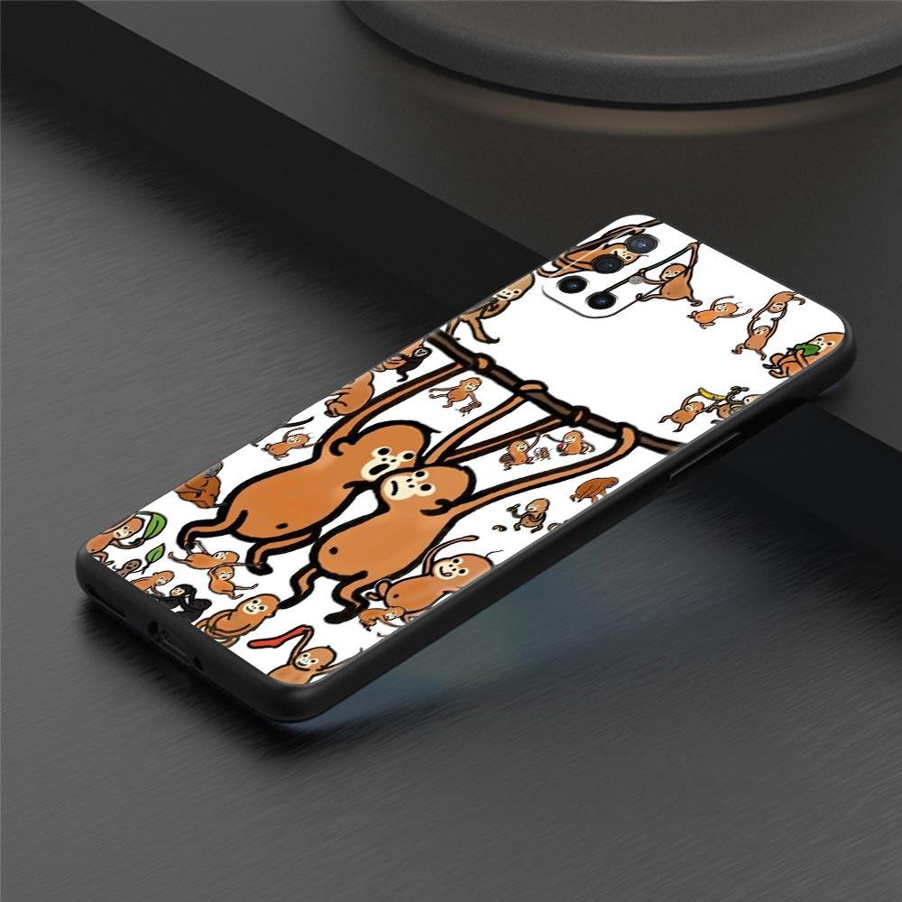 Phone Case For Oneplus 13R 13 12 10T 11 R10 Nord N100 N200 N10 9 9R CE 2 3 Z Pro Lite 5G Soft TPU Cover Monkey And Banana Capas
