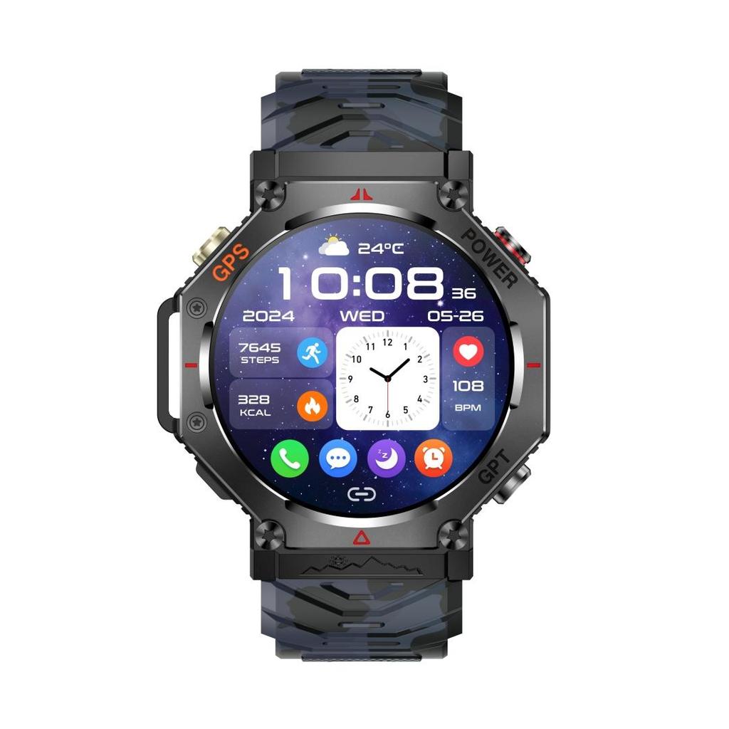 Умный браслет Rainbuvvy KC91 с GPS 1,39-дюймовый TFT 360x360 BLE5.3 GPT 3ATM Водонепроницаемый 530 мАч Bluetooth-звонок Фонарик Android Смарт-часы