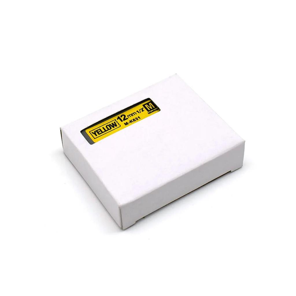 5Pack 12MM Label Tape Compatible Brother Mk 631 MK 631 M-K631 Black On Yellow Ribbon for Brother P Touch Label Maker PT-65 PT-70