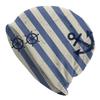 Морские темно-синие шапки с черепами, синие полосы, белый якорь, крутые женские уличные кепки унисекс, теплые вязаные шапки двойного назначения