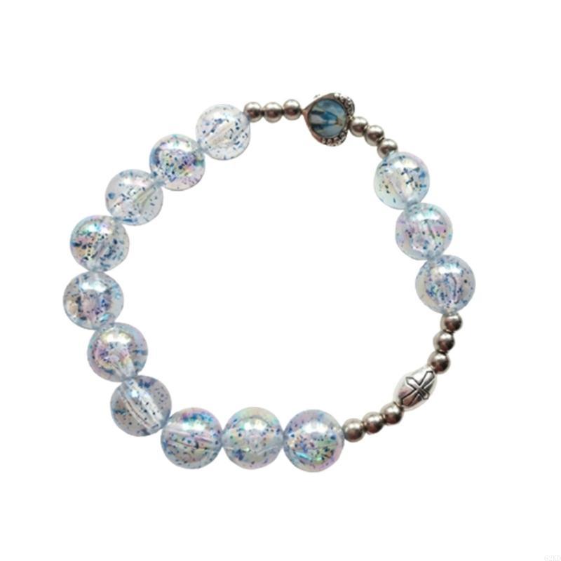 62KD Католическая цепочка на палец Винтажный розарий Розарии для крещения Браслет для крещения