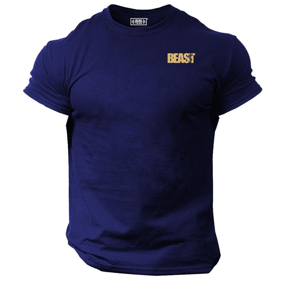 Beast T Shirt Pocket Gym Clothing Muscles Bodybuilding Training Workout Mma Top