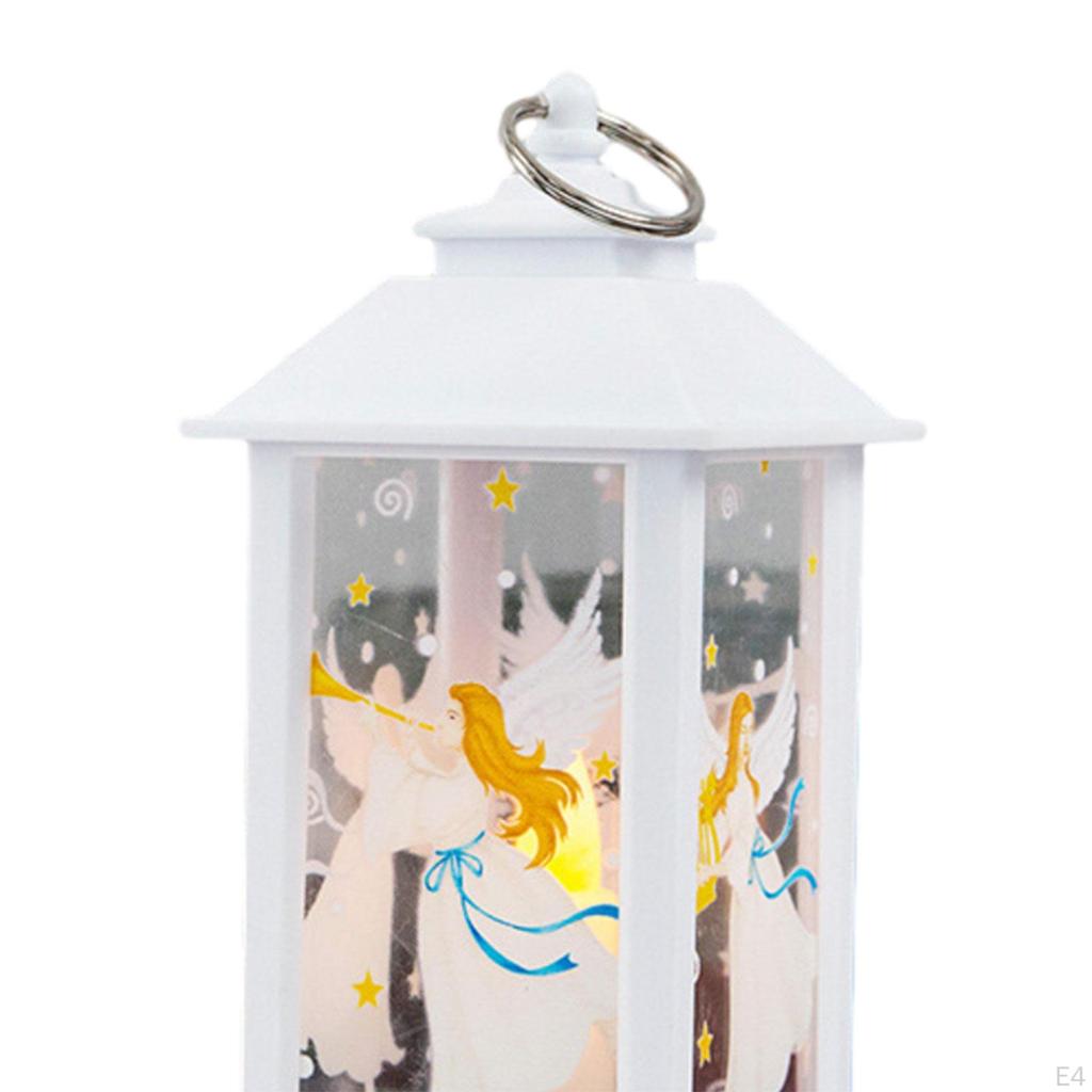 Christmas Hanging Lantern, Night Light, Desktop Lighting, 3x3x7.7 Inch Ornament