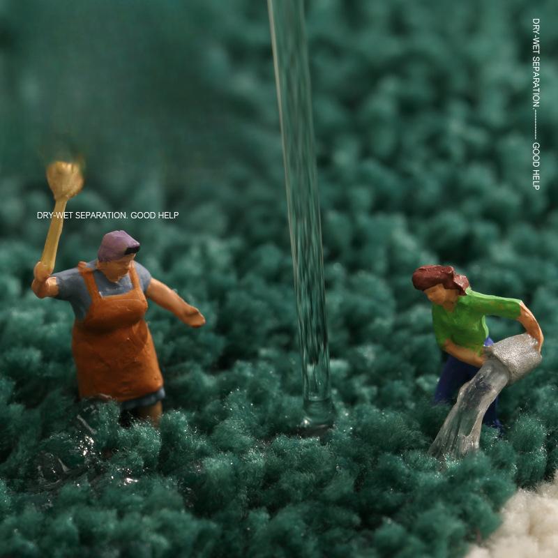 Коралловый флисовый тисненый коврик для ванной комнаты из кашемира, нескользящие ковры для ванной, коврик для ванной, коврик для двери в душевую кабину, пена с эффектом памяти, 3D-подложка