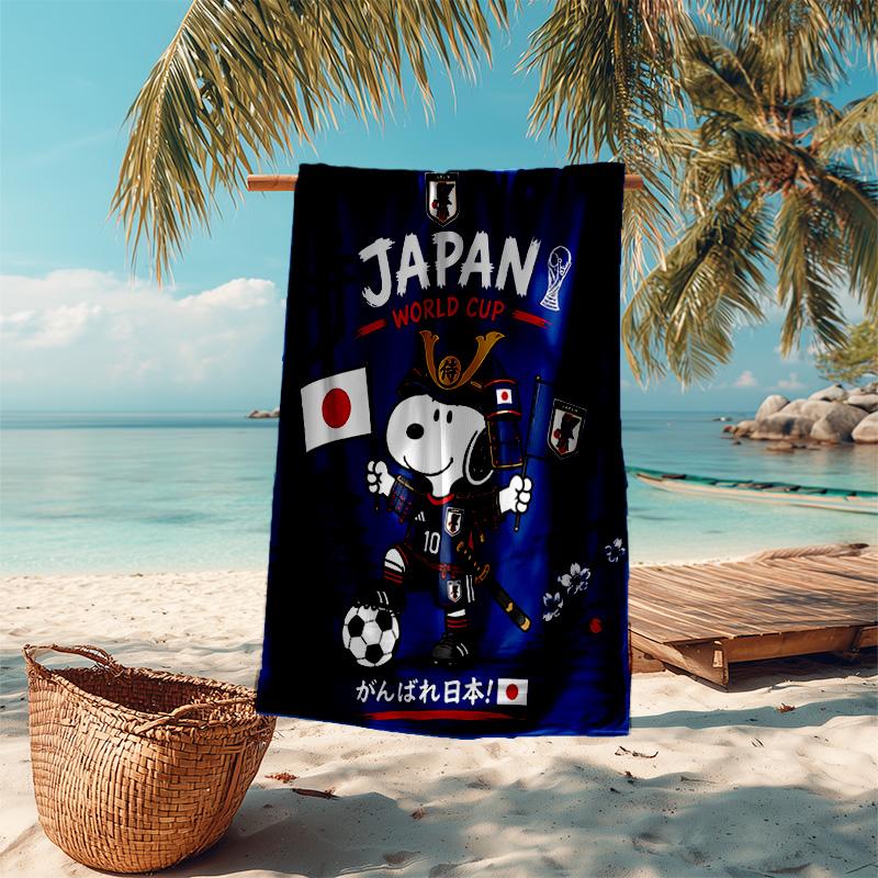 1pc Snoopy Japan World Cup Cartoon Quick Dry Microfiber Bath Towel for Swimming Surfing Camping Unisex Holiday. SJT7201158
