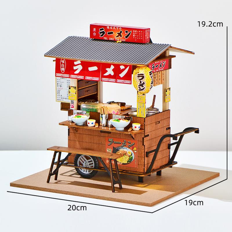 Diy Cottage Handmade Wooden Food Play Scene Dollhouse Dollhouse Accessories Japanese Ramen