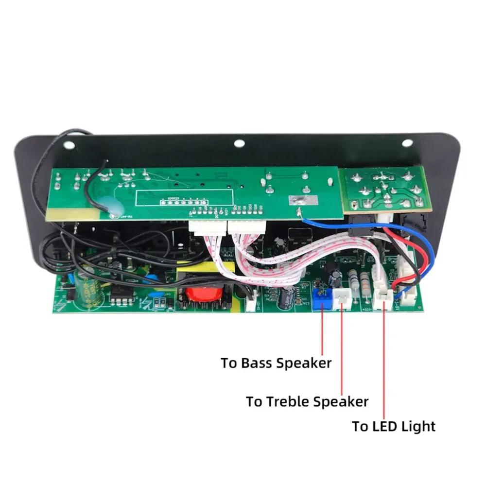 110 В 220 В 12 В цифровой усилитель Bluetooth плата сабвуфер двойной микрофон караоке усилитель динамик домашний кинотеатр DIY 30 Вт