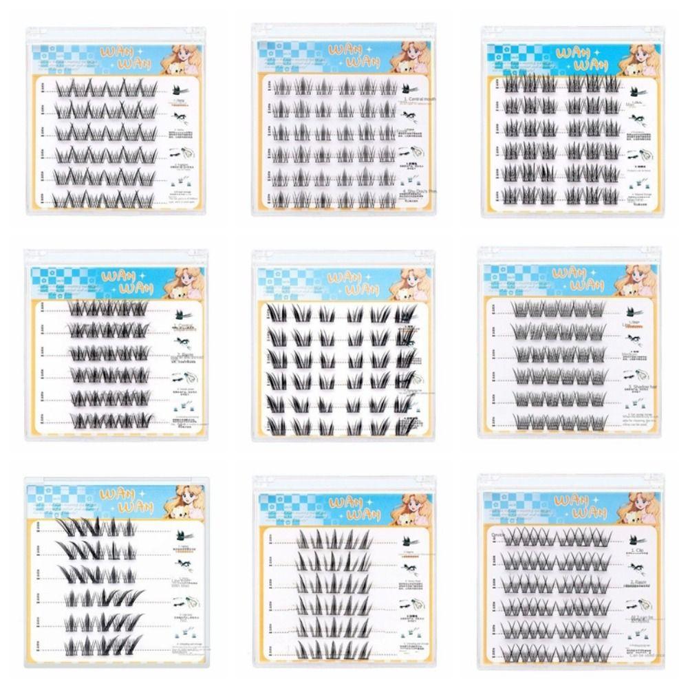DIY Adhesive False Eyelashes Sweet False Eyelash Clusters Glue Free Fake Lashes Women/Girls