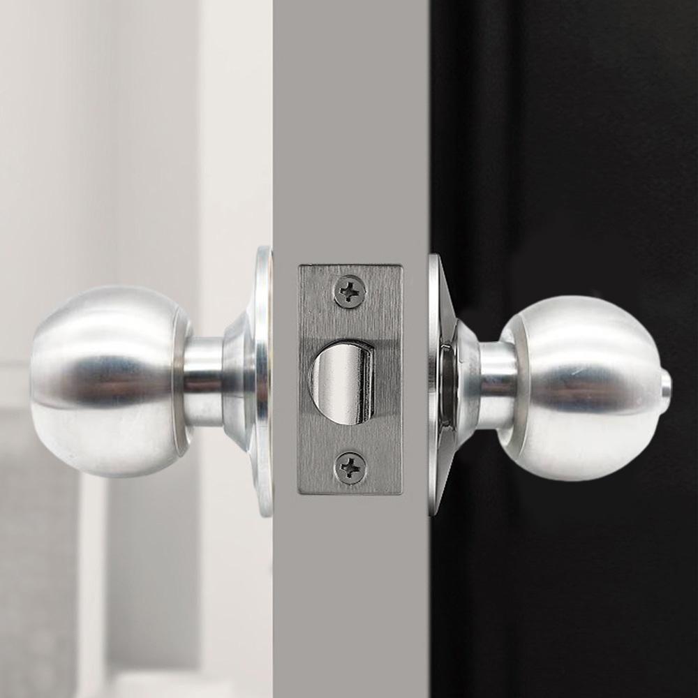 Door Knob with Lock Stainless Steel Front Door Lock Set Lightweight Wear-resistant for Bedroom