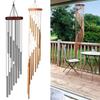 Solid Wood Rotating Wind Chime Personalized 18 Tubes Outdoor Memorial Wind Chimes Home Hanging Decor Wind Chimes Garden Balcony Indoor Decoration
