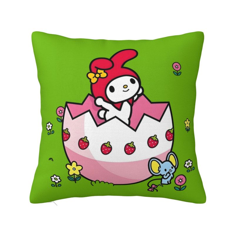 Индивидуальная роскошная наволочка для подушки Sanrio My Melody в стиле аниме для дивана, полиэстер, мультяшная, милая, декоративная для спальни