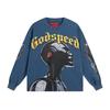 Mens Oversized Cotton Long Sleeve Tee With Skull Graphic Print Streetwear Rock Band Style Loose Fit Teens Adults