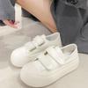 Velcro Canvas Shoes Women 2025 New Platform White Shoes Women Korean Version Ugly Cute Big Head Hong Kong Style Casual Board Shoes Women