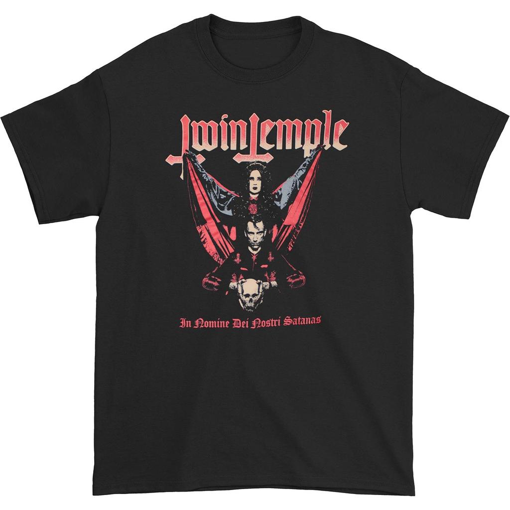 Men's Twin Temple In Nomine T-shirt X-Large Black