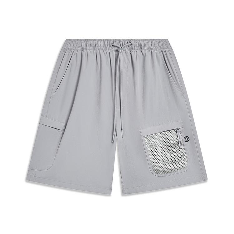 Шорты для баскетбола Li Ning Badfive, однотонные, быстросохнущие, свободные, мужские, цвет Ultimate-Gray AKST513-2