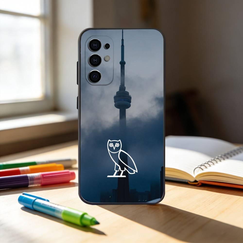 Чехол для телефона Drake OvO OWL для Samsung S25, S24, S21, S22, S23, S30, Ultra, S20, Plus, Fe, Note, 10, 9, 5G Черный