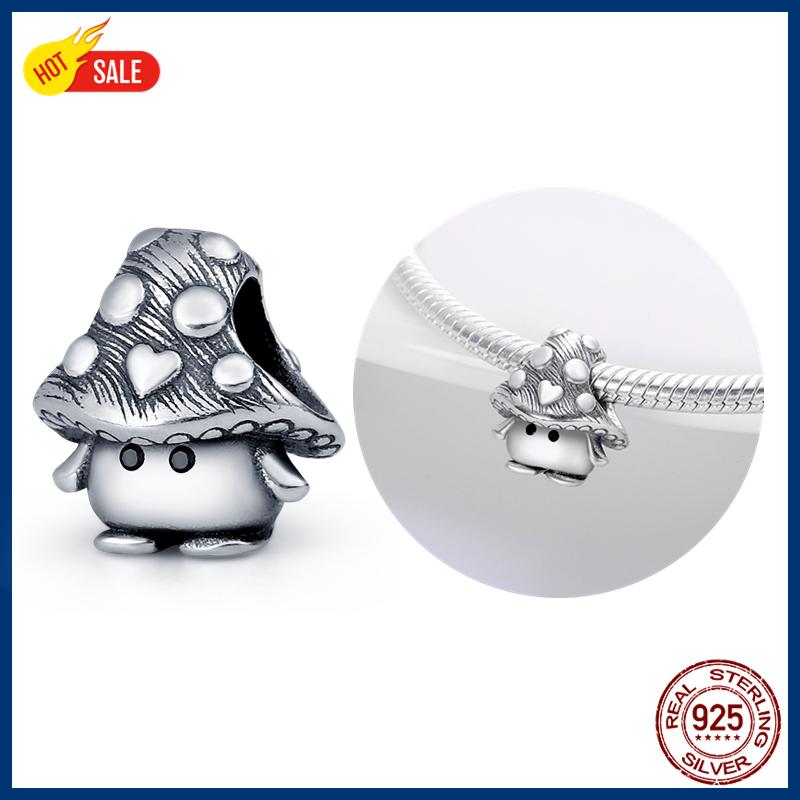 100% S925 Sterling Silver Firefly Charms Evil Eye Hot Air Balloon Blue Charms Fit Original Bracelet DIY Jewelry Making