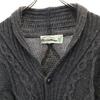 Aran crafts 90-е годы Ирландская мериносовая шерсть Старый Длинный рукав Шалевый воротник Вязаный кардиган Мужской Б/У
