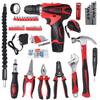Мини Портативный Электрический Ручной Дрель Набор Инструментов Общий Бытовой Домашний Ремонт Ручной Набор Инструментов Комплект 98 шт. И Кейс Ящик для Инструментов