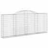 VidaXL Paniers à gabions arqués 5 pcs 300x30x120/140 cm fer galvanisé, gabion, cage de gabion, panier de mur de gabion, mur 3146542