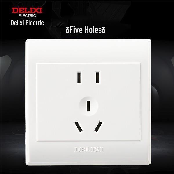 Выключатель с розеткой Delixi CD130 открытой установки