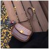 Ielgy French Niche Saddle Bag Autumn Winter One-Shoulder High-End Retro All-Match Fashion Cross-Body Bag