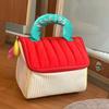 Kawaii Handheld Cosmetic Case House-shaped Portable Storage Bag Cute Cabin Makeup Bag  Outdoor