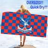 Crystal Palace FC Print Beach Towel, Large Soft Quick Dry Towel for Beach Camping Swimming