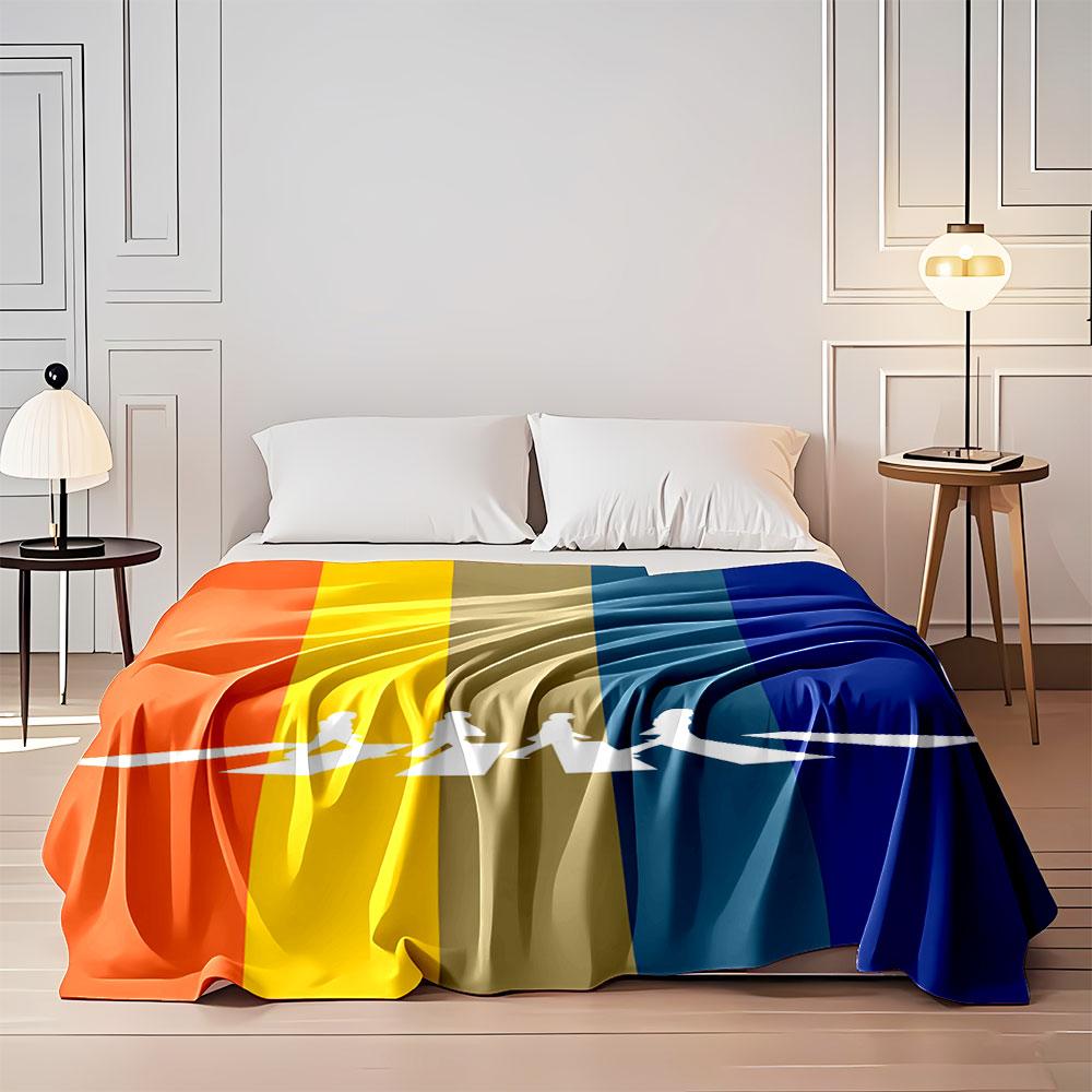 Colorful Abbey Road Silhouettes print blanket soft and cozy perfect for the living room bed sofa or a nap,gift