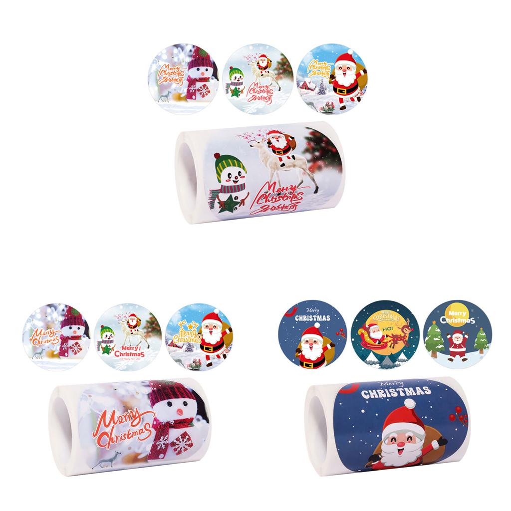 100 шт. Рождественские наклейки Этикетка для подарочной упаковки Самоклеящиеся для подарочного пакета Подарочная открытка Подарочный чехол Конверт Декор DIY Скрапбукинг