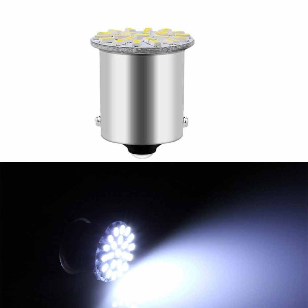 6/4/2/1PCS BA15S P21W 1156 1157 22SMD LED Patch Car Tail Side Indicator Stop Light Bulb White Red Yellow DC 12V