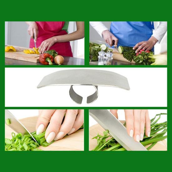 Защита пальцев из нержавеющей стали Регулируемая защита пальцев от порезов Защита для рук многоразового использования для нарезки овощей