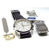 SEIKO Chronograph Watch Leather Belt Set White SND363P1