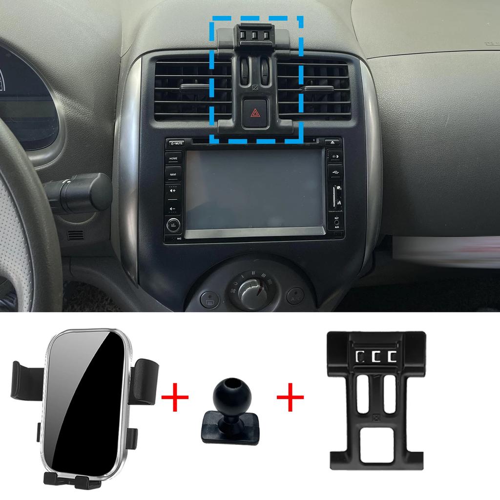 Car Mobile Phone Holder for Nissan Armrest Versa Sunny N17 2011 2012 2013 GPS Bracket Navigation Accessories Stand Auto