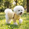 Tassel Decor Pet Knit Sweater Warm Two‑Legged Clothes Soft Striped Knitwear For Small Medium Dogs Cats Teddy Bichon Autumn Winter Daily Outfit