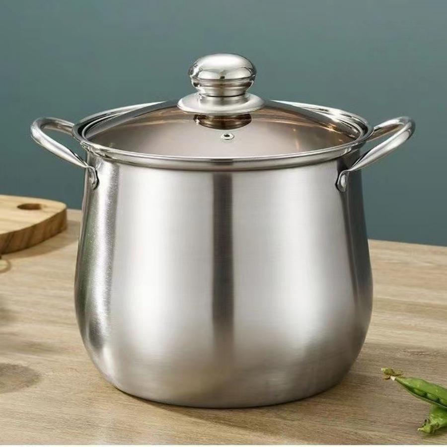 Professional Manufacturer Kitchenware Kitchen Pot Stainless Steel Soup Pot Steel Cookware Handle