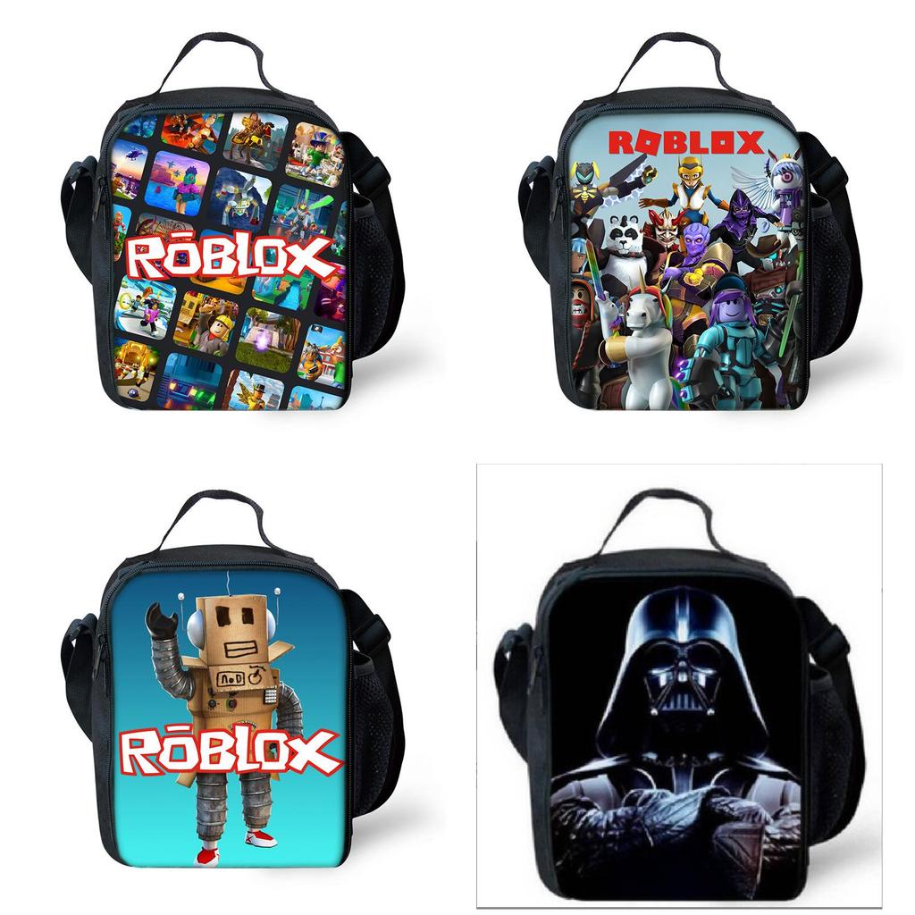 Модная сумка для ланча Roblox для студентов и офисных работников, плечевая сумка из ткани Оксфорд