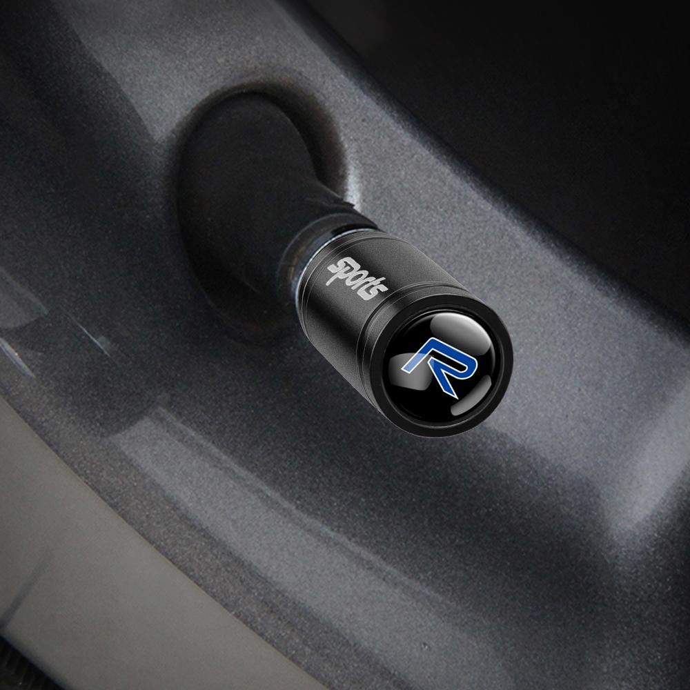 4Pcs Aluminum Alloy Car Wheel Tire Valve Caps Stem Cover For Volvo Rdesign XC60 XC90 XC40 V50 V60 V40 EX30 S60 C30 V70 S90 AWD