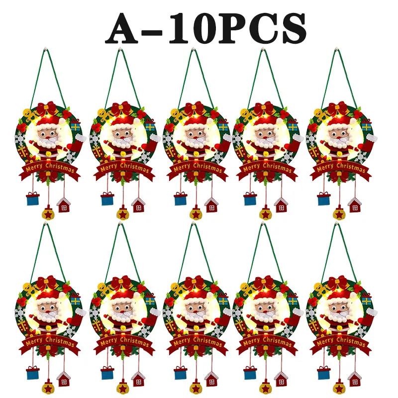 DIY Christmas Wreath Craft Kit for Kids with Light Up Decorations Create Your Own Lighted Holiday Ornament for Christmas Decor