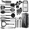 Set de 25 utensilios de cocina de silicona antiadherente para cocinar y hornear
